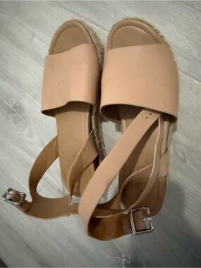 Soda Blush Pink Espadrille Sandals with Ankle Strap